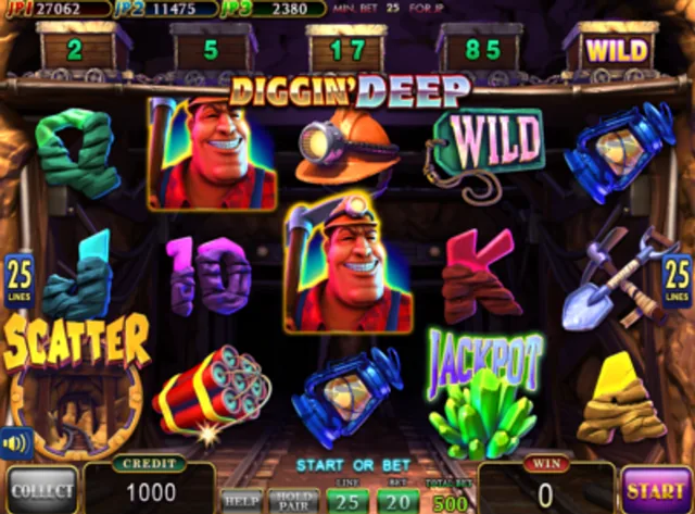 Diggin' Deep game screen