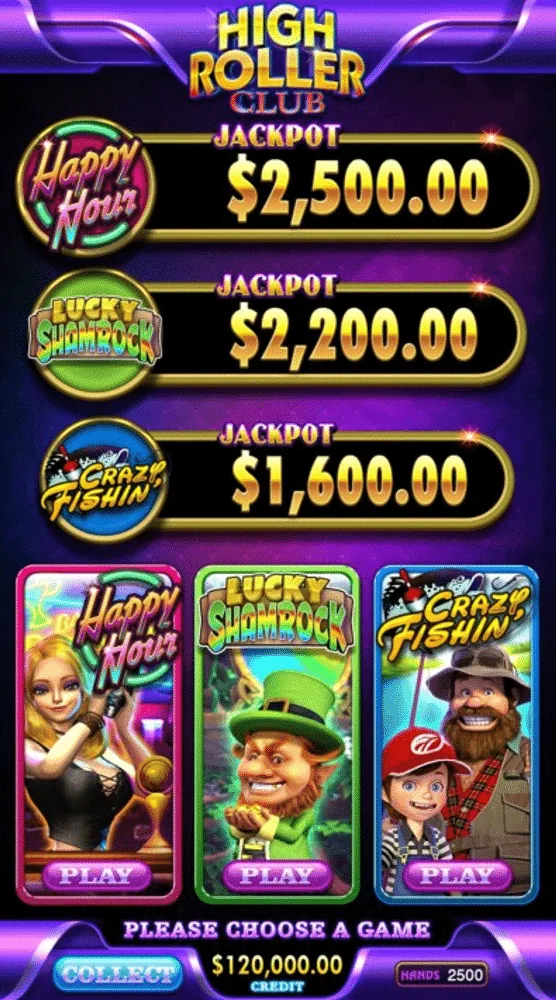 High Roller Club game screen
