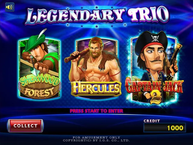 Legendary Trio game screen