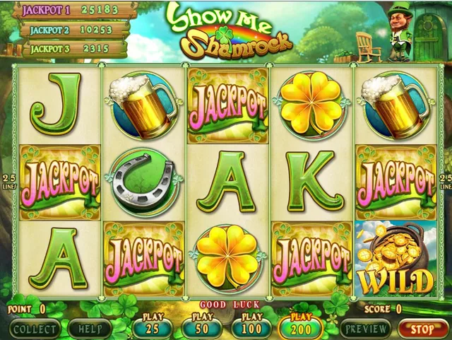 Show Me Shamrock game screen